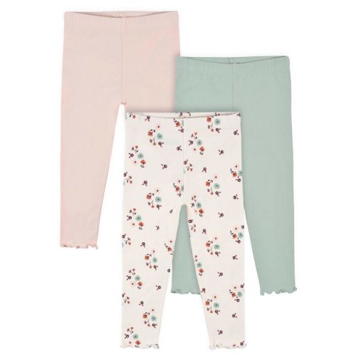 Gerber Baby Girls' Leggings - Mint Floral - 12 Months - 3-pack