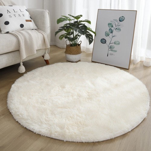 Soft Round Area Rug for Bedroom Modern Fluffy Circle Rug for Kids Girls Baby Room Indoor Plush Circular Nursery Rugs Cute Cozy Area Rugs for Living Room