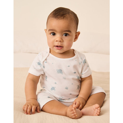 Organic Cotton Under The Sea Shortie (0–9mths) | Baby Sleepwear | The White Company US
