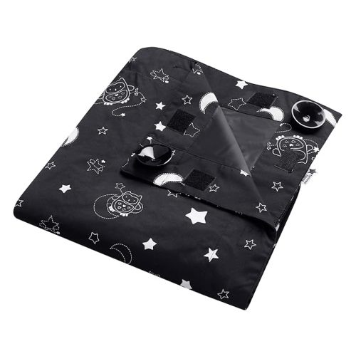 Tommee Tippee Sleeptime Portable Baby Blackout Blind, Large, 51 x 78 Inches Travel Window Blinds, Strong Suction, Foldable, Lightweight Naptime Blind, Nighttime Animations