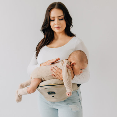 tushbaby Hip Seat Carrier - Cream/Vegan Leather