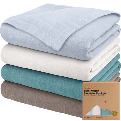 Keababies 4pk Muslin Swaddle Blankets For Baby Boys, Girls - Organic Baby Blankets, Swaddles For Newborns (corals)