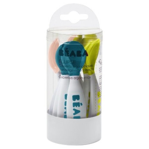 Beaba Baby 2nd Stage Ergonomic Baby Cutlery, Set of 10