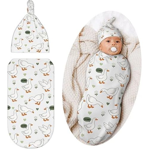 Goose Swaddle Blanket, Soft Swaddling Blanket Baby Clothes, Goose Baby Stuff