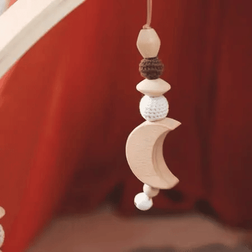 Montessori Baby Gym & Hanging Toys Set Wooden Play Gym for Babies – Cozybabywear