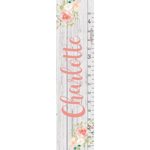 Personalized Kids' Growth Chart – Canvas Ruler Wall Decor for Measuring Height for Kid's Room, Nursery, Customizable with Name, 10D Design, or ABC Theme Decorative Options for Growth Measurement