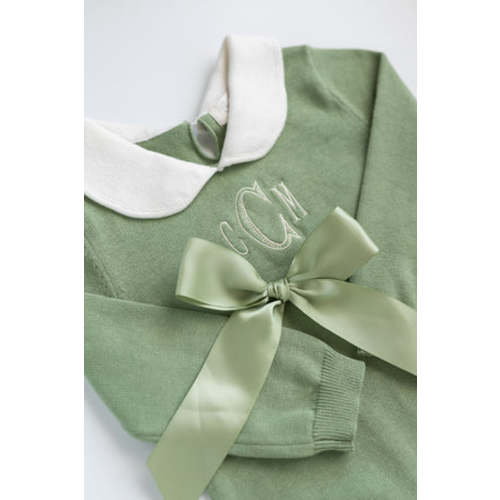Avocado Long Sleeve Romper | Cygnet Living Monogram: PKW