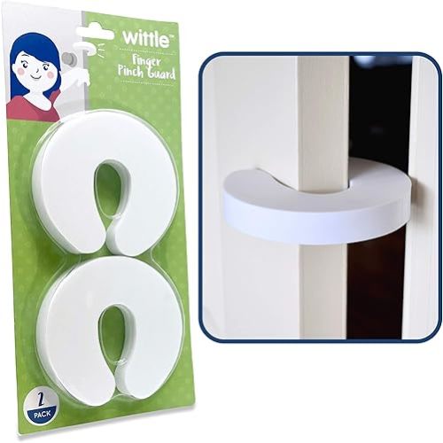 Wittle Finger Pinch Guard - Finger Protectors for Toddlers - Child Proofing Doors Made Easy with Extra Soft Durable Foam Door Stopper - Prevent Slamming Doors - for Babies and Pets