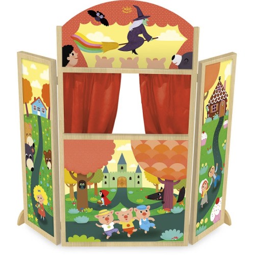 Vilac - Wooden Fairy Tale Wooden Puppet Theater