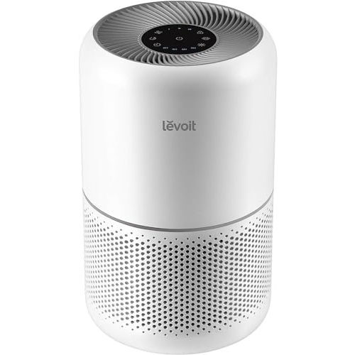 LEVOIT Air Purifier for Home Allergies Pets Hair in Bedroom, Covers Up to 1095 ft² by 45W High Torque Motor, 3-in-1 Filter with HEPA sleep mode, Remove Dust Smoke Pollutants Odor, Core300-P, White