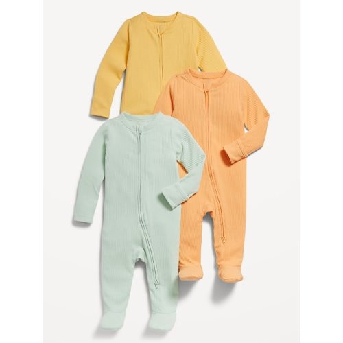 Sleep & Play 2-Way-Zip Footed One-Piece 3-Pack for Baby