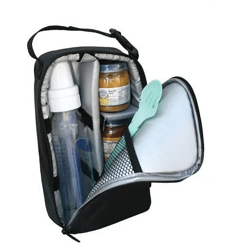 J.L. Childress Pack 'N Protect Cooler - Insulated Bag for Glass Baby Bottles & Food Containers - Dividers & Shelves - Insulated & Leak Proof Bottle Bag - Breastmilk Cooler Bag for Travel - Black