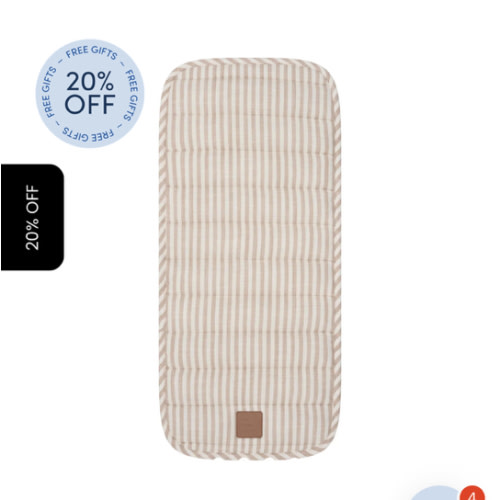 Natural Stripe Universal Linen Bassinet Liner