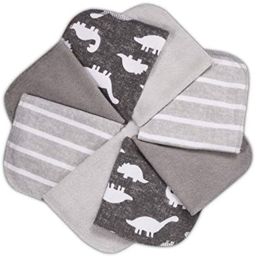 Baby Washcloths, Momcozy Ultra Soft Absorbent Towel, 8pcs Newborn Bath Face Towel, Natural Reusable Baby Wipes for Sensitive Skin, Baby Registry as Shower, 10"x10" (Grey)