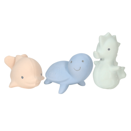Marshmallow Soft Organic Natural Rubber Teethers, Rattles & Bath Toys