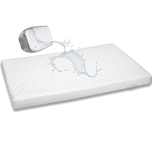 First Essentials Bassinet Cradle Mattress Pad (Rectangle, 17X35) for Newborn Comfort Breathable Easy Clean Hypoallergenic Waterproof Made in USA