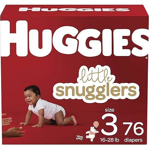 Baby Diapers Size 3, 76 Ct, Huggies Little Snugglers