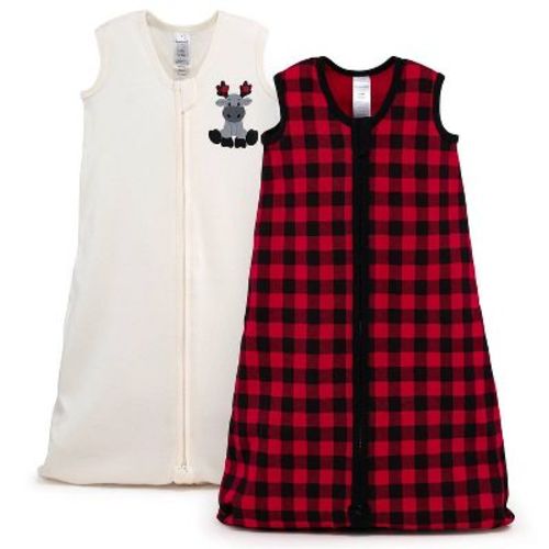 The Peanutshell Baby Sleep Bag, Swaddle Wrap, Sack, Moose/Buffalo Plaid - S/M 2pk