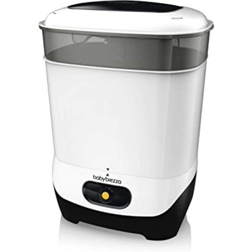 Baby Brezza One Step Bottle Sterilizer – Electric Steam Sterilization – Universal Fit and Highest Capacity - Fits up to 8 Baby Bottles & 2 Sets of Pump Parts (Any Brand)