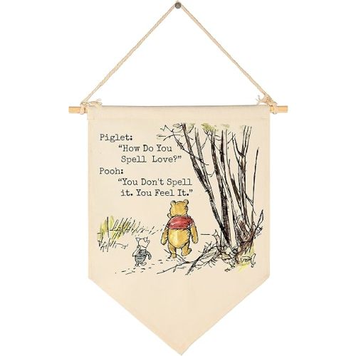 How Do You Spell Love-Christmas Birthday Party Bunting-Baby Gift Shower-Winie Wall Flag Decor Gift The Pooh-Banner Sign Gift for Nursery Bedroom Playroom Front Door
