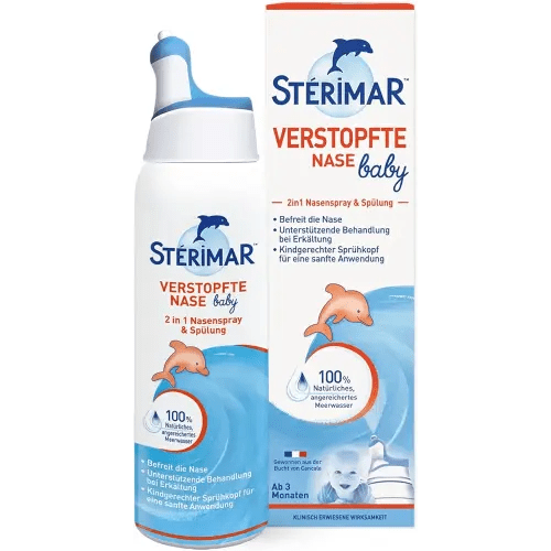 Stérimar Baby Clogged Nose Spray, 100% Natural Seawater Nasal Spray for Babies and Children Aged 3 Months and Up, Salt Water Nasal Spray, 100 ml : Amazon.de: Health & Personal Care