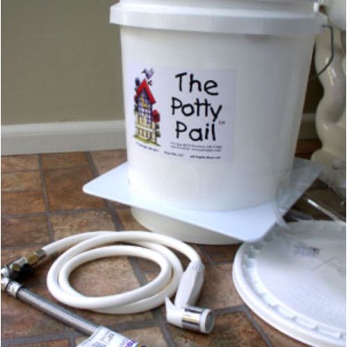 Complete Diaper Rinsing System | Toilet bucket splash guard & sprayer