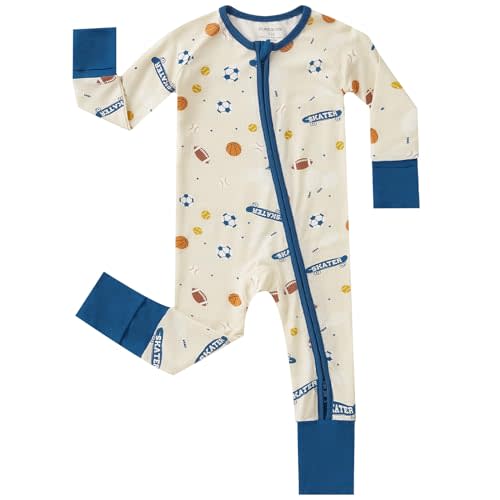 pureborn Baby Boys Girls Sleeper Snug Fit Viscose from Bamboo Pajamas 0-24 Months