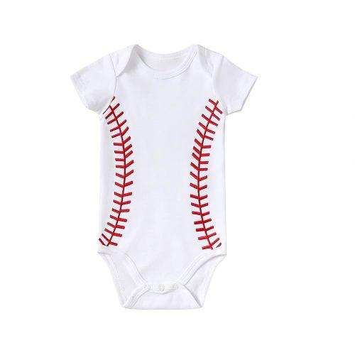 Chichoo Infant Baby Football Baseball Soccer Sport Jersey Outfit Costume Bodysuit Interlock 195 Gsm 0-24 Months