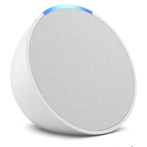 Amazon Echo Pop (newest model), Our smallest Alexa speaker, Fits in any room, Glacier White