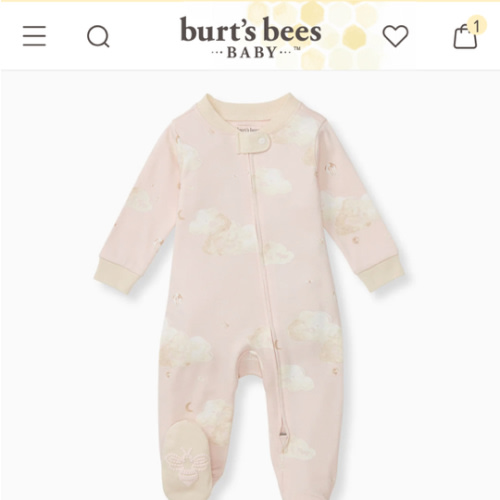Good Night Sky Organic Cotton Sleep & Play - Ranunculus – Burt's Bees Baby