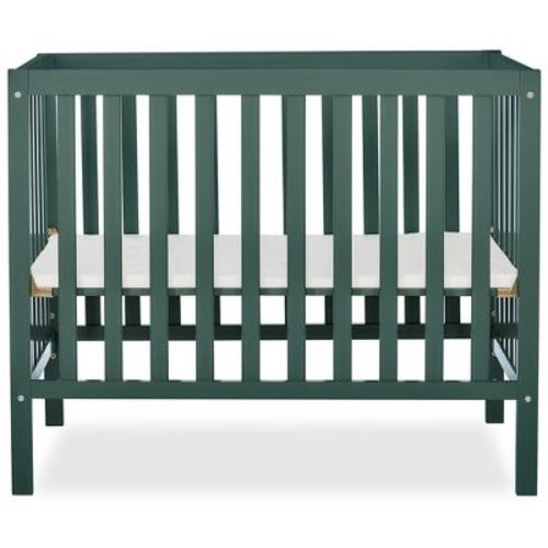Dream On Me Jpma Certified Edgewood 4-in-1 Convertible Mini Crib In Olive