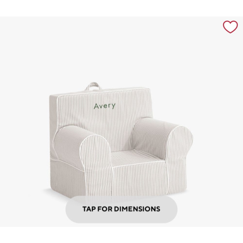 Anywhere Chair®, Oatmeal Oxford Stripe Slipcover Only