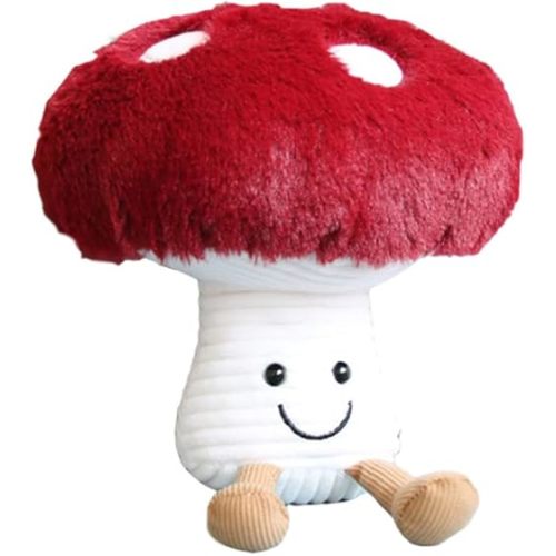 Mushroom Plush Cute Mushroom Plushie Stuffed Animals Pillows Home Decor Kids Gift Red Mushroom Pillows Plush 10.2 Inches