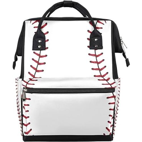 Diaper Bag Baseball Backpack, Large Capacity Baby Bag Maternity Backpack Nappy Bags, Multifunction Waterproof Diaper Bags Casual Travel Daypack for Mom Dad