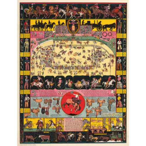 1941 Evolution of the Cowboy – Sweetheart of the Rodeo – the Vintage Map Shop