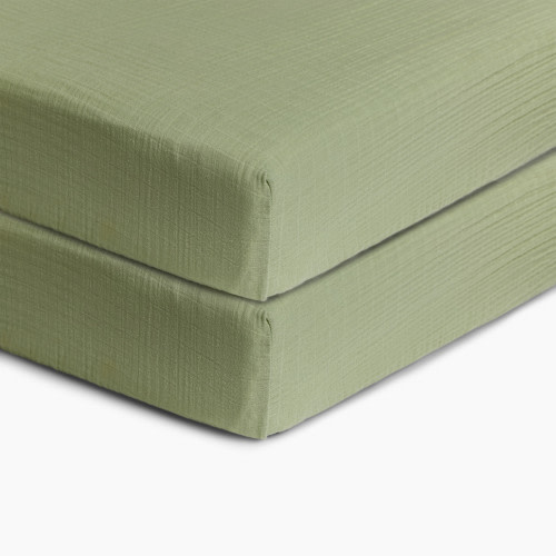 Soundly Organic Cotton Muslin Crib Sheet (2 Pack) - Reseda