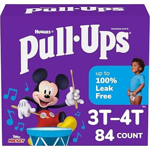 Pull-Ups Boys' Potty Training Pants, Size 3T-4T Training Underwear (32-40 lbs), 66 Count