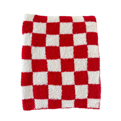 Phufy® Bliss Checkerboard Blanket, Red