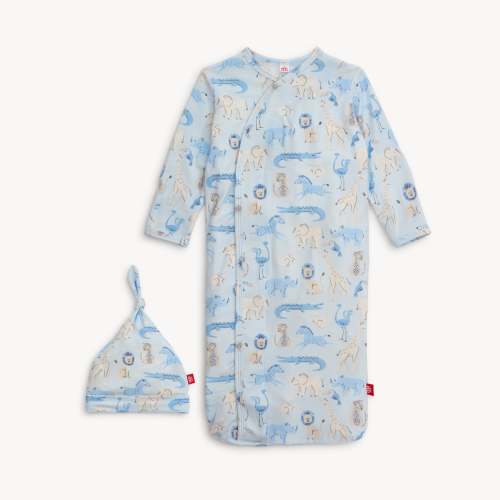 jungle jazz modal magnetic cozy sleeper gown + hat set – Magnetic Me