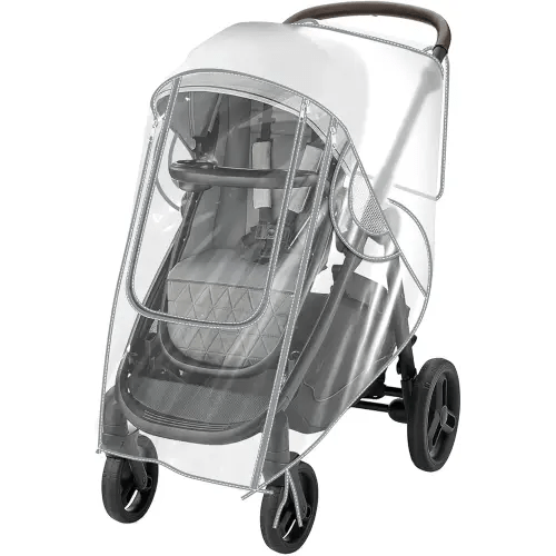 Breathable Stroller Rain Cover Compatible with Graco for Baby-Windproof, Waterproof, Protect from Sun Dust Snow,Clear Stroller Accessories