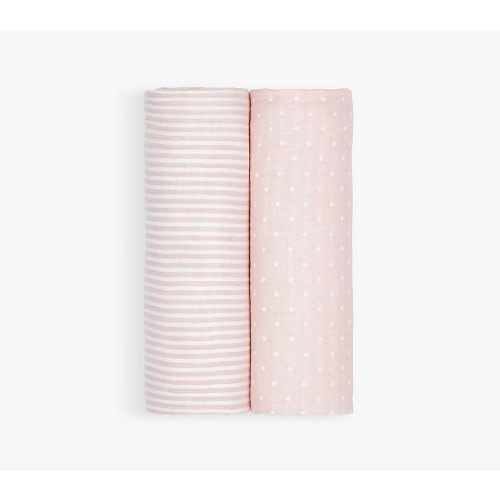 Chambray Muslin Swaddle Set | Pottery Barn Kids