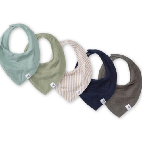Organic Cotton Baby Bandana Bibs