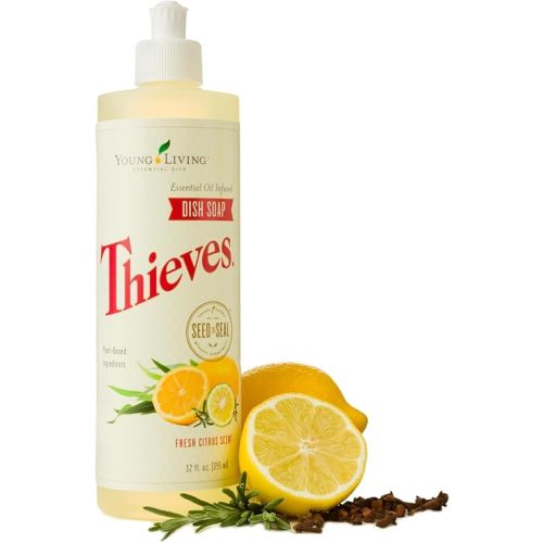 Young Living Thieves Dish Soap – Plant-Based, Essential Oil-Infused, Ultra-Concentrated, 12 fl oz