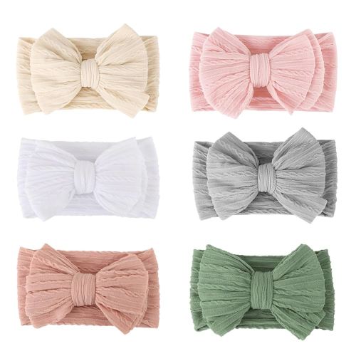 Baby Bows Headbands Nylon Baby Girl Headbands Soft Handmade Hairbands Toddler Hair Accessories for Girls Baby Newborn Infant Kids