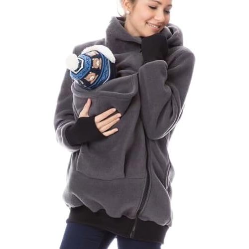 Bocianelli Women Fleece Zip Up Maternity Winter Coat Thicken Pullover Sweatshirt Hoodie Jacket for Women