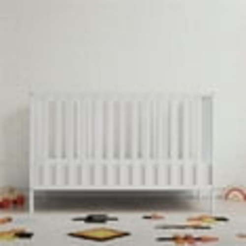 Baby Relax Ivey 3-in-1 Convertible Crib, Nursery Furniture, White