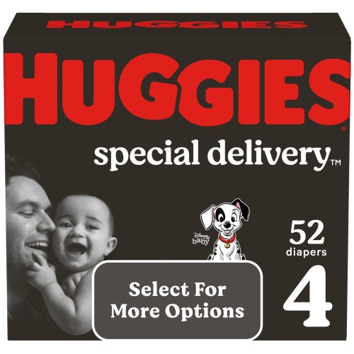 Huggies Special Delivery Size 4 Diapers, 52 Ct - Hypoallergenic, Dermatologist Tested