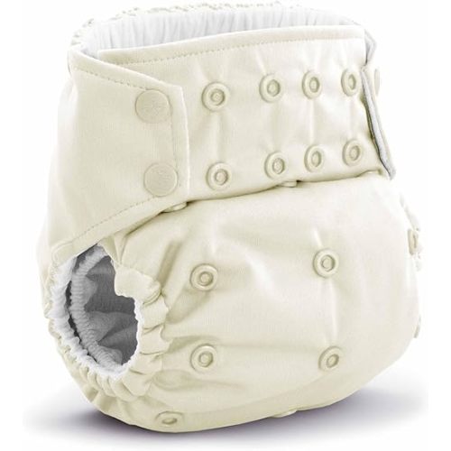 Kanga Care Rumparooz G3 AWJ Cloth Diaper Reusable One Size Pocket Diaper Patented Inner Double Gusset 2 pcs Microfiber Insert Soaker (6-55+ lbs) - Almond
