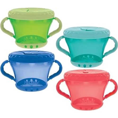 Nuby 2 Count (Pack of 1) Snack Keepers, Colors May Vary