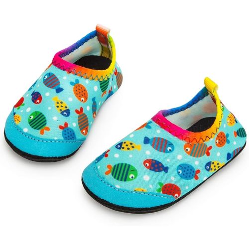 Apolter Baby Boys and Girls Swim Water Shoes Barefoot Aqua Socks Non-Slip for Beach Pool Toddler Kids